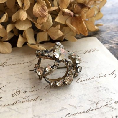 画像3: クリアガラスのスワールブローチ