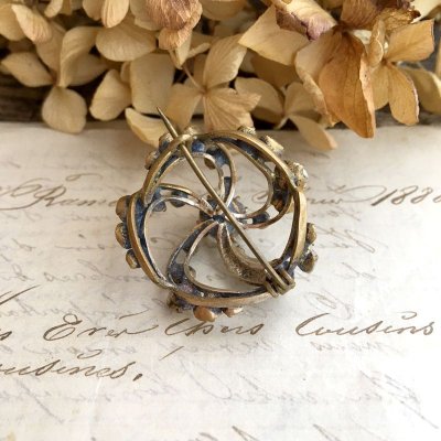 画像5: クリアガラスのスワールブローチ