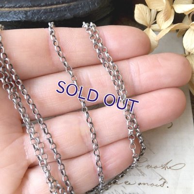 画像11: 銀製 ロングチェーンと花のチェーンストッパー