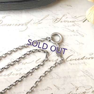画像6: 銀製 ロングチェーンと花のチェーンストッパー
