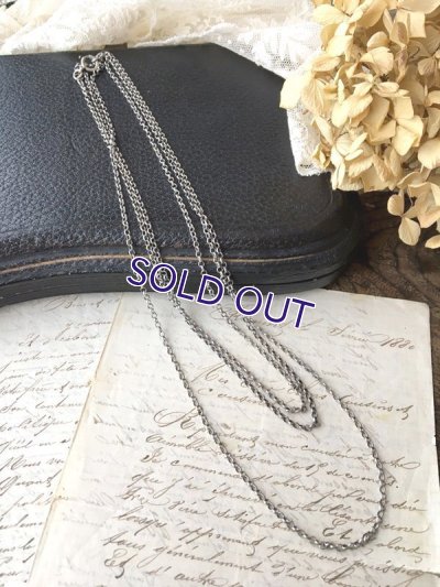 画像10: 銀製 ロングチェーンと花のチェーンストッパー