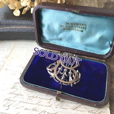 画像7: 銀製 『BM』イニシャルモノグラムブローチ