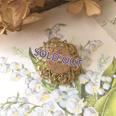 画像4: パールと透かし細工のゴールドブローチ