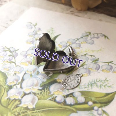 画像7: 銀製 小さなハート型ロケットペンダント