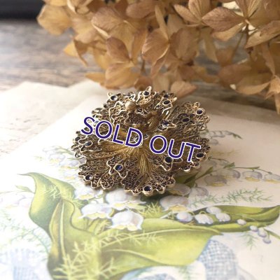 画像4: エナメルとフィリグリーのゴールドブローチ