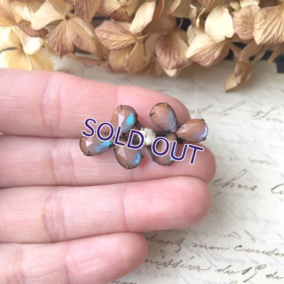 画像9: ローズカットサフィレットのクローバーブローチ