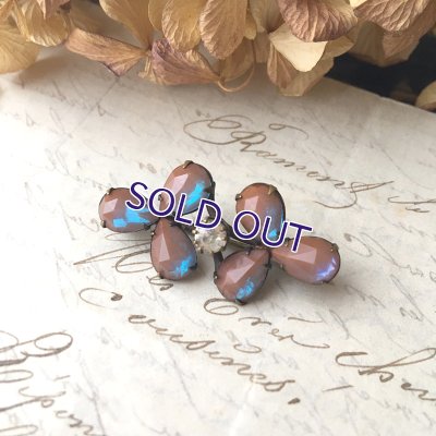 画像3: ローズカットサフィレットのクローバーブローチ