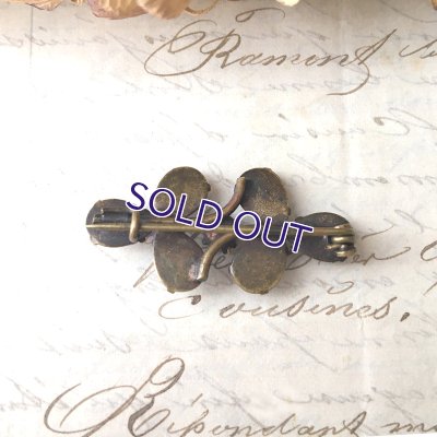 画像6: ローズカットサフィレットのクローバーブローチ