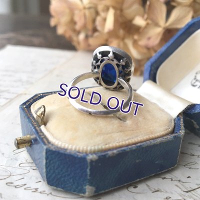 画像12: サファイアガラスのアールデコリング