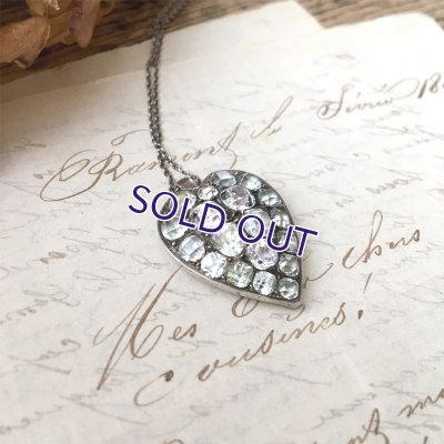 画像3: 銀製 ペーストガラスのハートペンダント