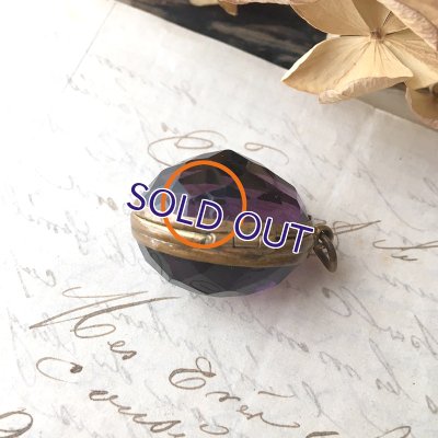 画像8: 蛍光アメジストガラスのボールロケットペンダント