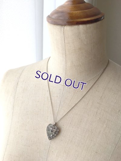 画像9: 銀製 ペーストガラスのハートペンダント