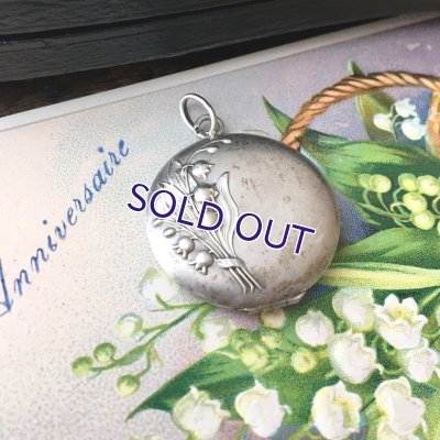 画像6: 銀製 スズランのロケットペンダント