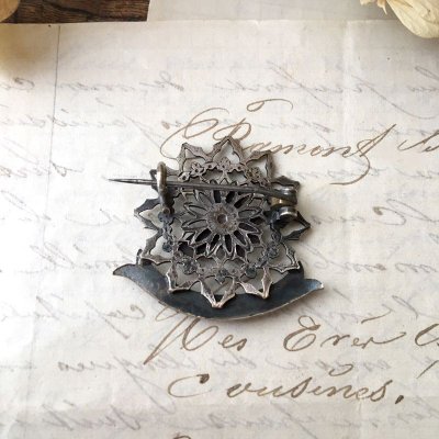 画像5: エルミン紋章と『Pont-l'Abbé』の透かし細工ブローチB