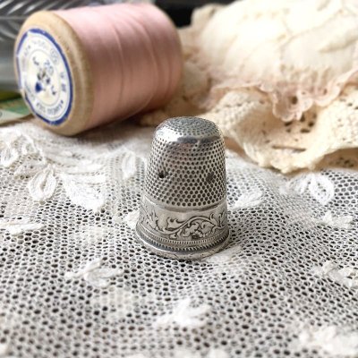 画像3: 銀製 植物文様のシンブル