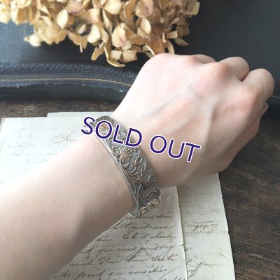 画像13: 銀製 アカンサス文様のバングル