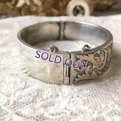 画像10: 銀製 アカンサス文様のバングル