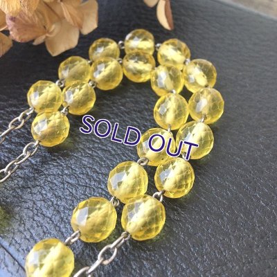 画像7: 大玉イエローウランガラスのシルバーロザリオ