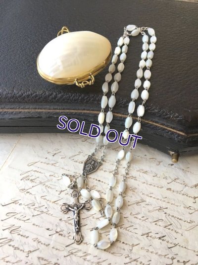 画像11: マザーオブパールのロザリオとケースセットC