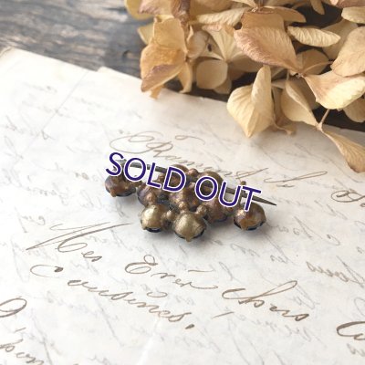 画像7: ブルーベルリンガラスのクラスターブローチ