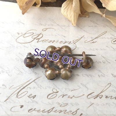 画像6: ブルーベルリンガラスのクラスターブローチ