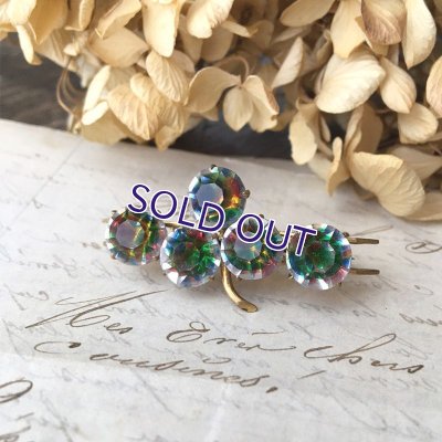 画像2: クローバーアイリスガラスのバーブローチ