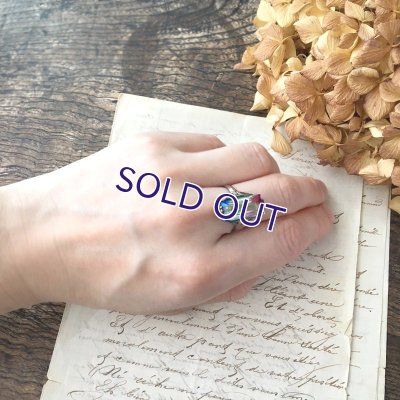 画像9: スクエア型 アイリスガラスシルバーリング