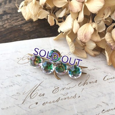 画像3: クローバーアイリスガラスのバーブローチ