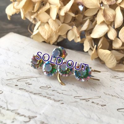 画像6: クローバーアイリスガラスのバーブローチ