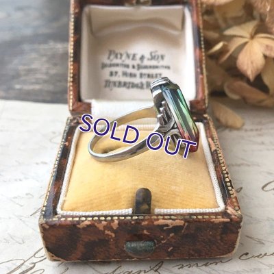 画像8: スクエア型 アイリスガラスシルバーリング