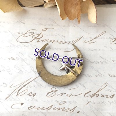 画像9: ブラックエナメルと一粒パールの三日月ブローチ