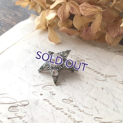 画像3: 銀製 ペーストガラスのスターブローチ