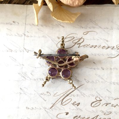 画像6: アメジストガラスのスターブローチ