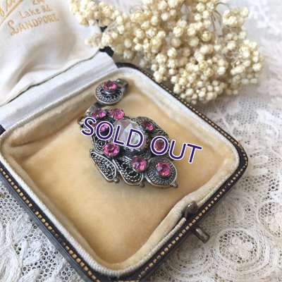 画像6: ローズカットサフィレットのフィリグリーロケットペンダント