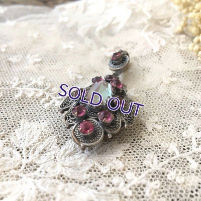 画像9: ローズカットサフィレットのフィリグリーロケットペンダント