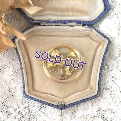 画像6: FIX 銀杏とパールのアールヌーヴォーゴールドブローチ