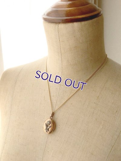 画像11: パールの花のゴールドロケットペンダント