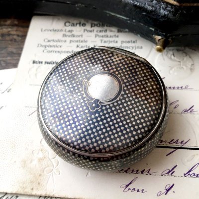 画像3: 銀製 ニエロ細工のコンパクトケースB