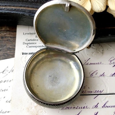 画像9: 銀製 ニエロ細工のコンパクトケースB