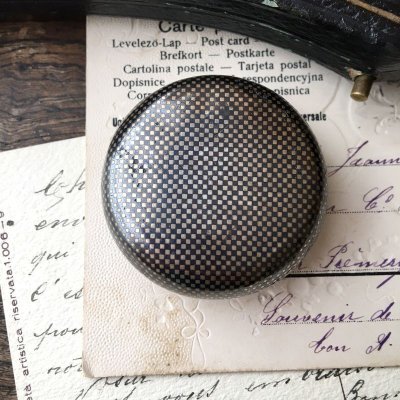 画像7: 銀製 ニエロ細工のコンパクトケースB