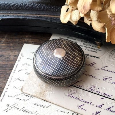 画像11: 銀製 ニエロ細工のコンパクトケースB