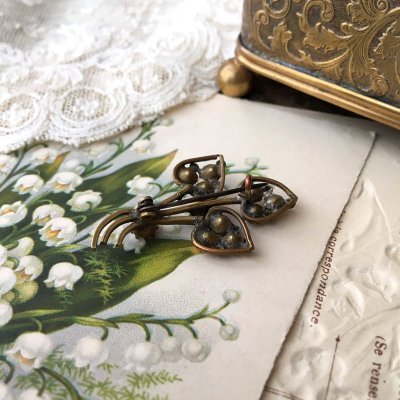 画像5: クリアガラスのブーケブローチ