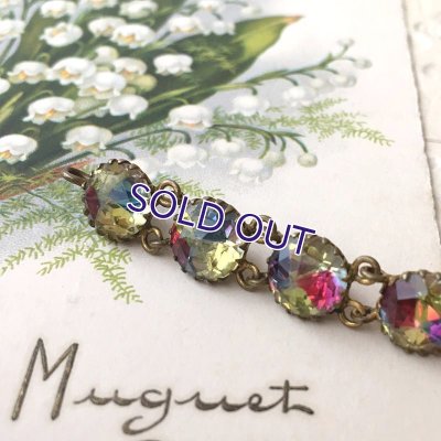 画像7: イエローアイリスガラスのブレスレットJ