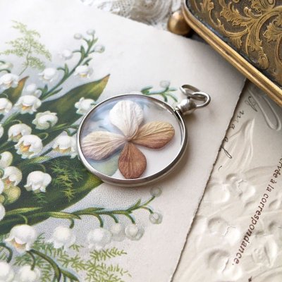 画像7: 銀製 ２枚ガラスのロケットペンダント