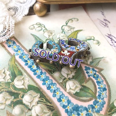 画像5: マイクロモザイクのWホースシューブローチ