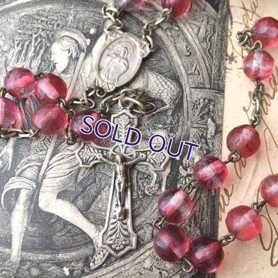 画像3: バイカラーピンクガラスのロザリオ