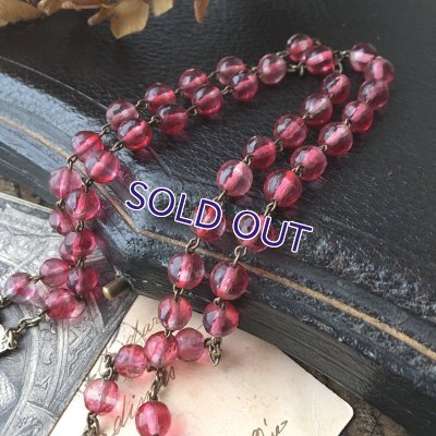 画像5: バイカラーピンクガラスのロザリオ