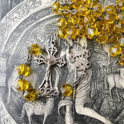 画像4: カドミウムガラスのシルバーロザリオ