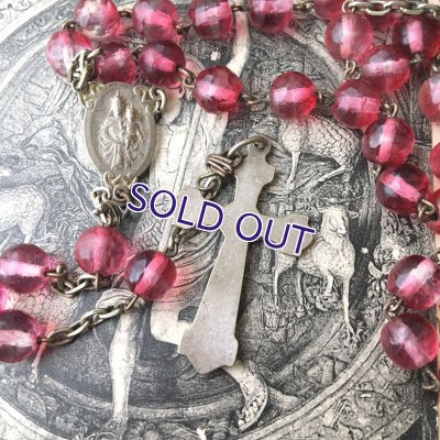 画像4: バイカラーピンクガラスのロザリオ