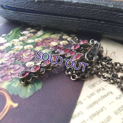 画像10: ピンクガラスのクロスペンダントネックレス